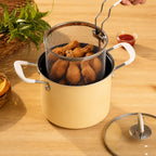 Deep Frying Pot With Strainer Basket