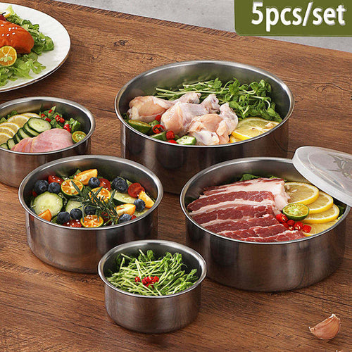 5Pcs Stainless Steel Mixing Bowl Set