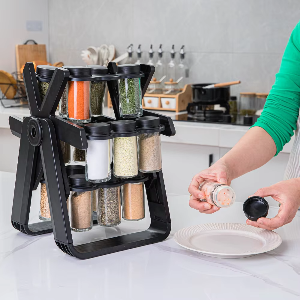 18 Jar Rotating Spice Rack  Box Packing