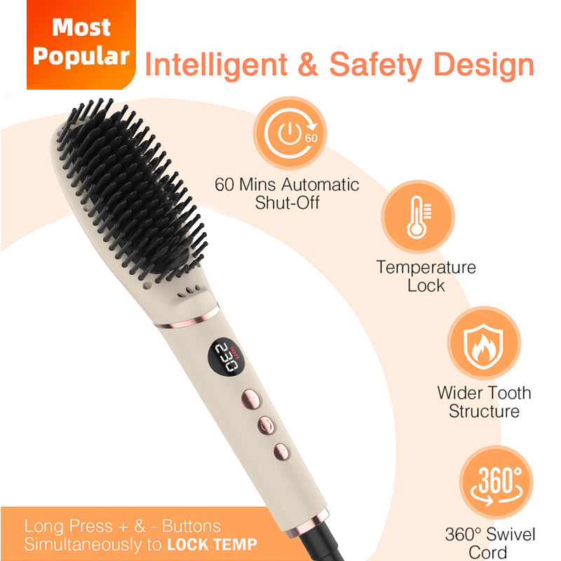 Heating Flat Iron Straightener Comb Ceramic