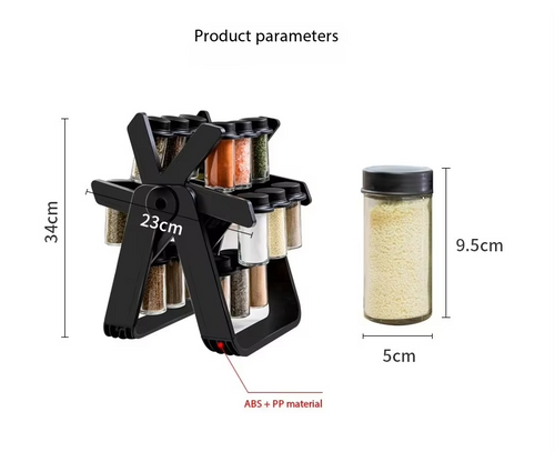 18 Jar Rotating Spice Rack  Box Packing