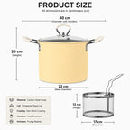 Deep Frying Pot With Strainer Basket